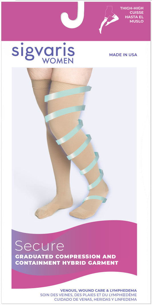 Sigvaris Secure Women's Thigh High 20-30mmHg - Compression Level: Firm 20-30 MmHg - Unisex - Leg