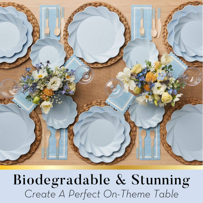 Simply Eco Extra Large Plate- Sky Blue/8pk