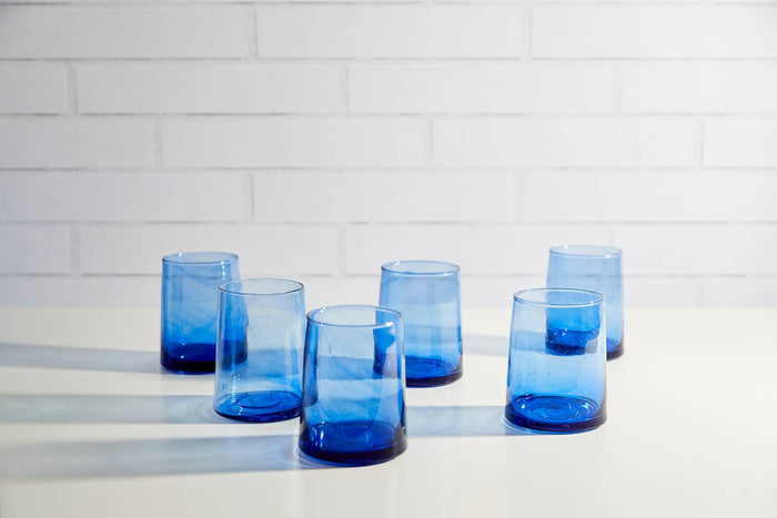 Small Moroccan Cone Glass Blue - 8oz