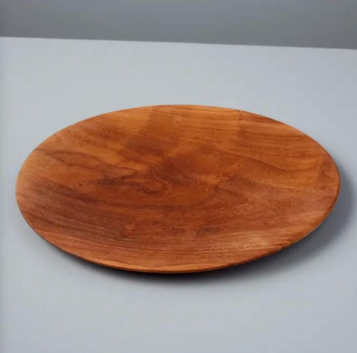 Small Teak Round Plate