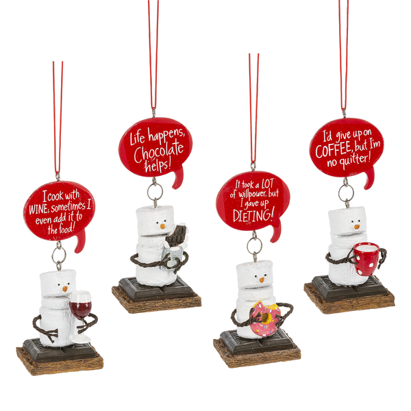 Smores Food and Drink Ornament (asst)