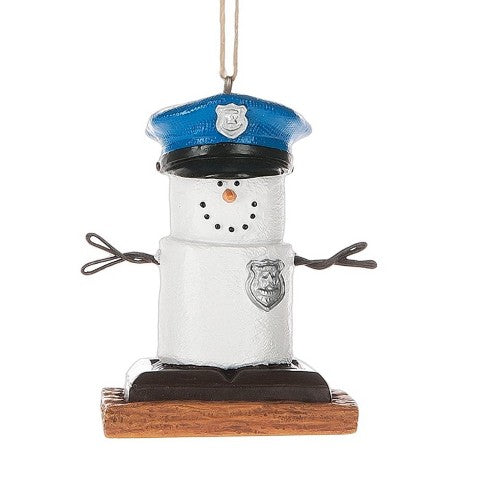 Smores Police Officer Ornament