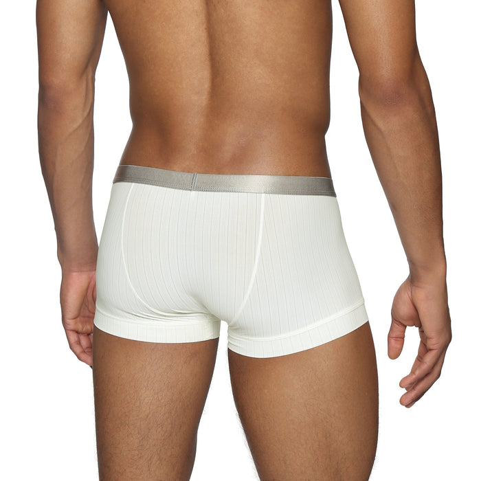Soft White Coastal Nylon Low Rise Trunk - Parke & Ronen