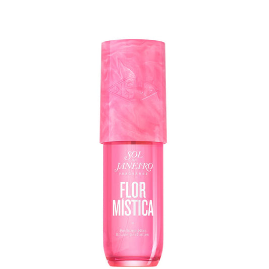 Sol de Janeiro Flor Mistica perfume mist in 90ml bottle, featuring floral and fresh notes, natural and elegant scent.