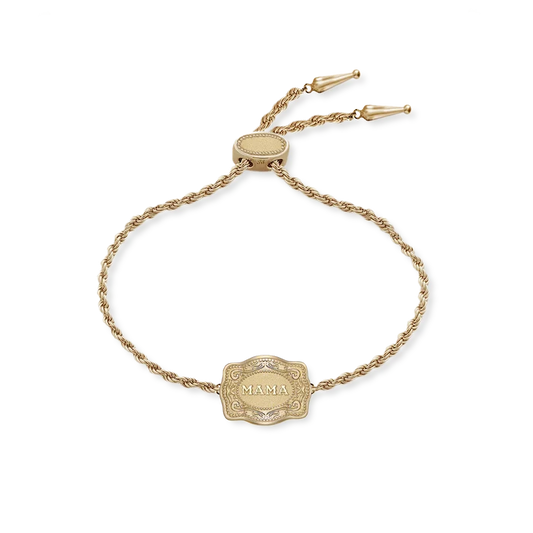 SpurWest Ultra Mini Belt Buckle Bracelet (Mama) - Gold