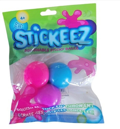 Stickeez Squishable Neon Sticky Balls 3 Pk