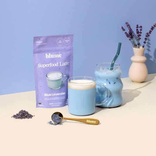 Superfood Latte Powder, Blue Lavender | Caffeine-Free