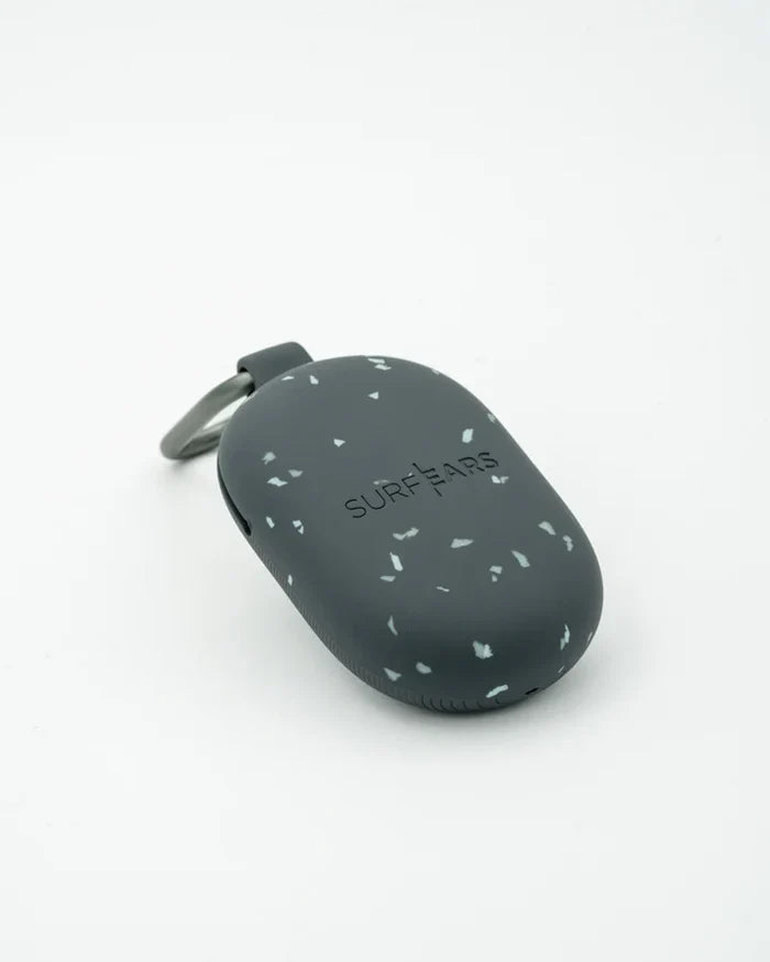 Creatures of Leisure SurfEars 4.0 earplugs shown in storage case