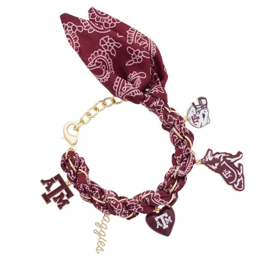 Texas A&M Aggies Bandana Charm Bracelet