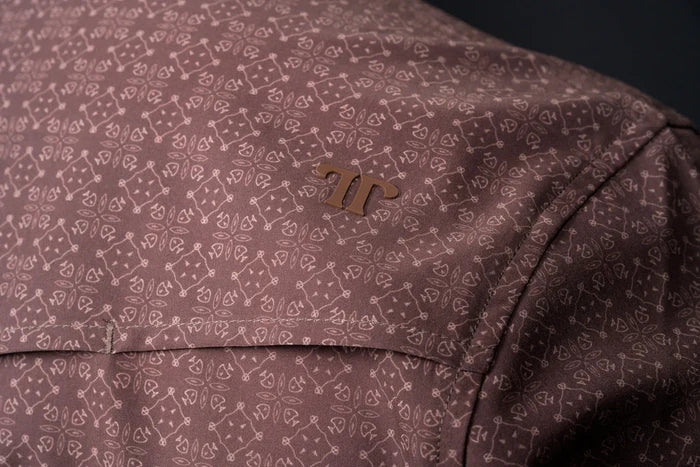 The Collin in Brown- Long Sleeve Snap Shirt by Ferrell