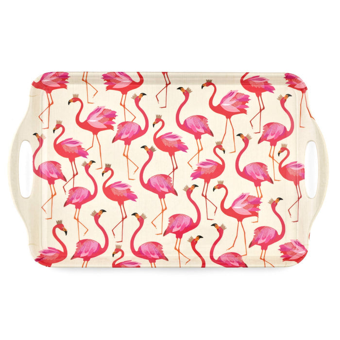 The Flamingo Collection Melamine Handled Large Tray