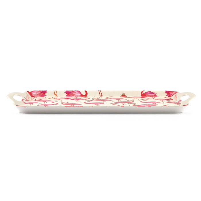 The Flamingo Collection Melamine Handled Large Tray