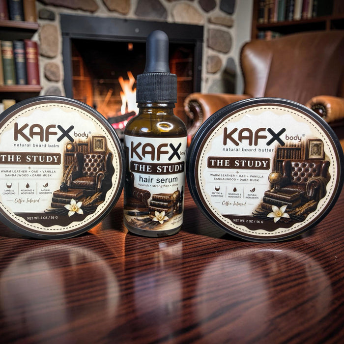 The Study Beard BundleComplete Beard Care System | Leather, Wood & Vanilla