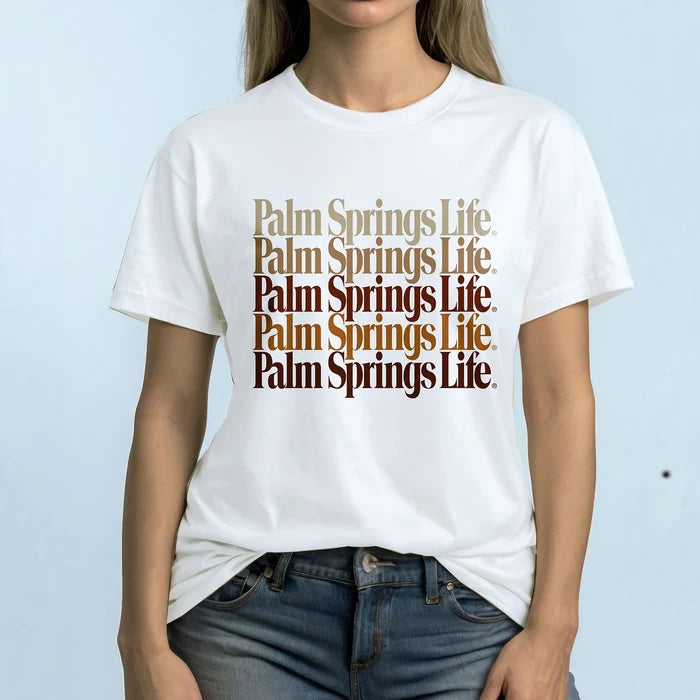 Tiered Logo Graphic Tee White