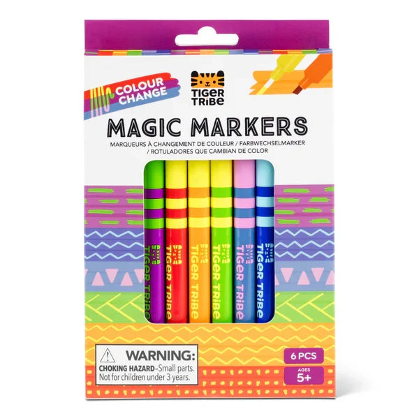 Tiger Tribe Colour Change Magic Markers 6 Pk