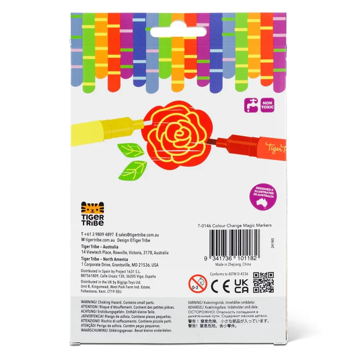 Tiger Tribe Colour Change Magic Markers 6 Pk