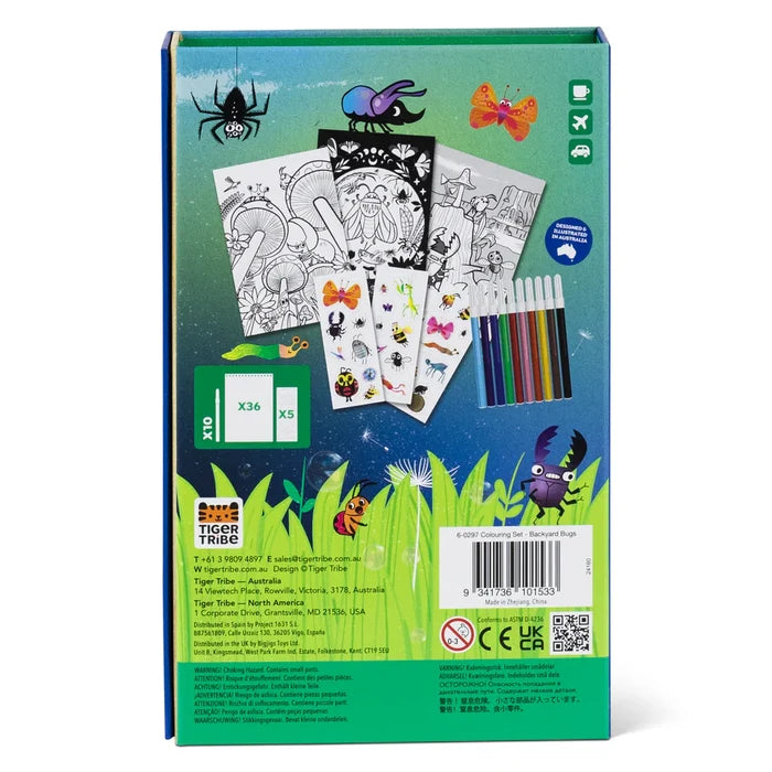 Tiger Tribe Colouring Set - Backyard Bugs