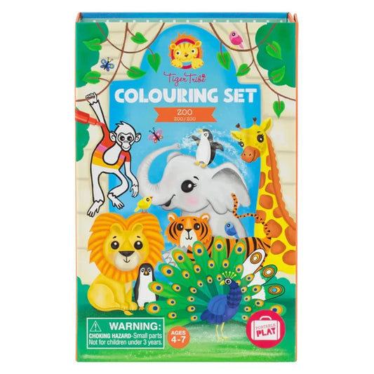 Tiger Tribe Colouring Set Zoo