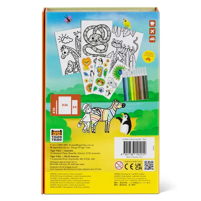 Tiger Tribe Colouring Set Zoo