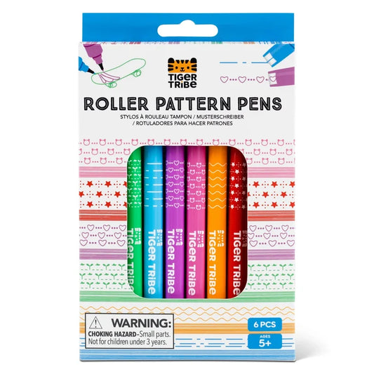 Tiger Tribe Roller Pattern Pens 6 Pk