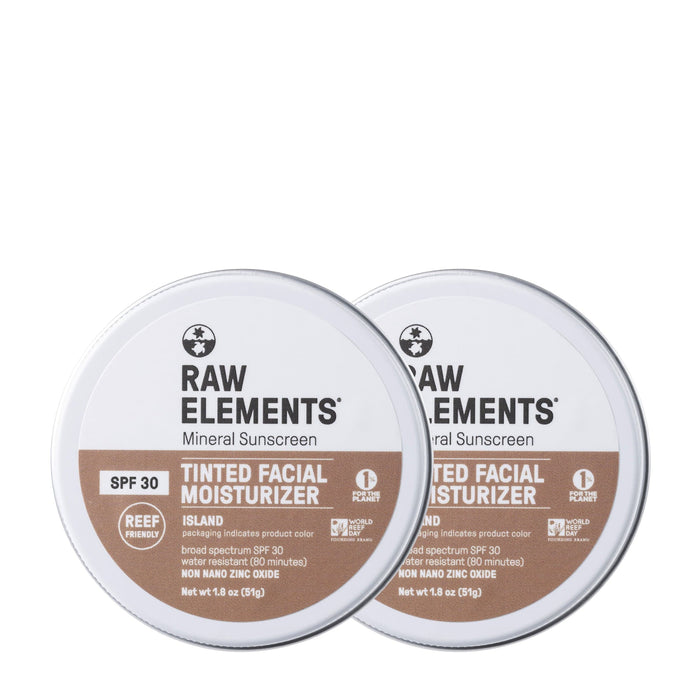 Raw Elements Tinted Face Moisturizer Spf 30 | Island-2 Pack