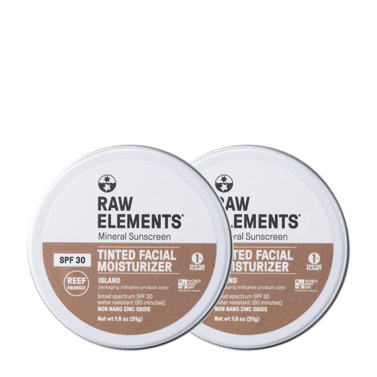 Raw Elements Tinted Face Moisturizer Spf 30 | Island-2 Pack