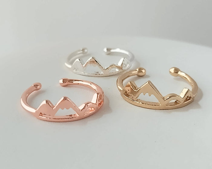Tiny Mountain Ring, Wanderlust Ring: Rose gold