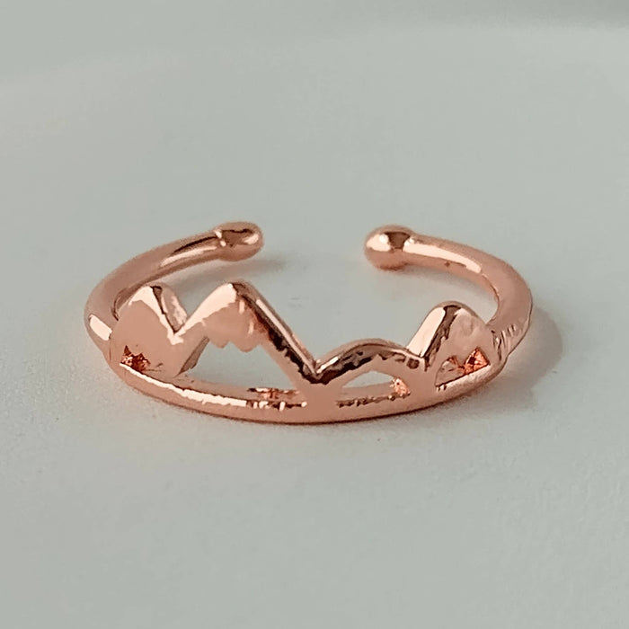 Tiny Mountain Ring, Wanderlust Ring: Silver