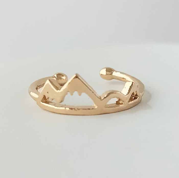 Tiny Mountain Ring, Wanderlust Ring: Silver