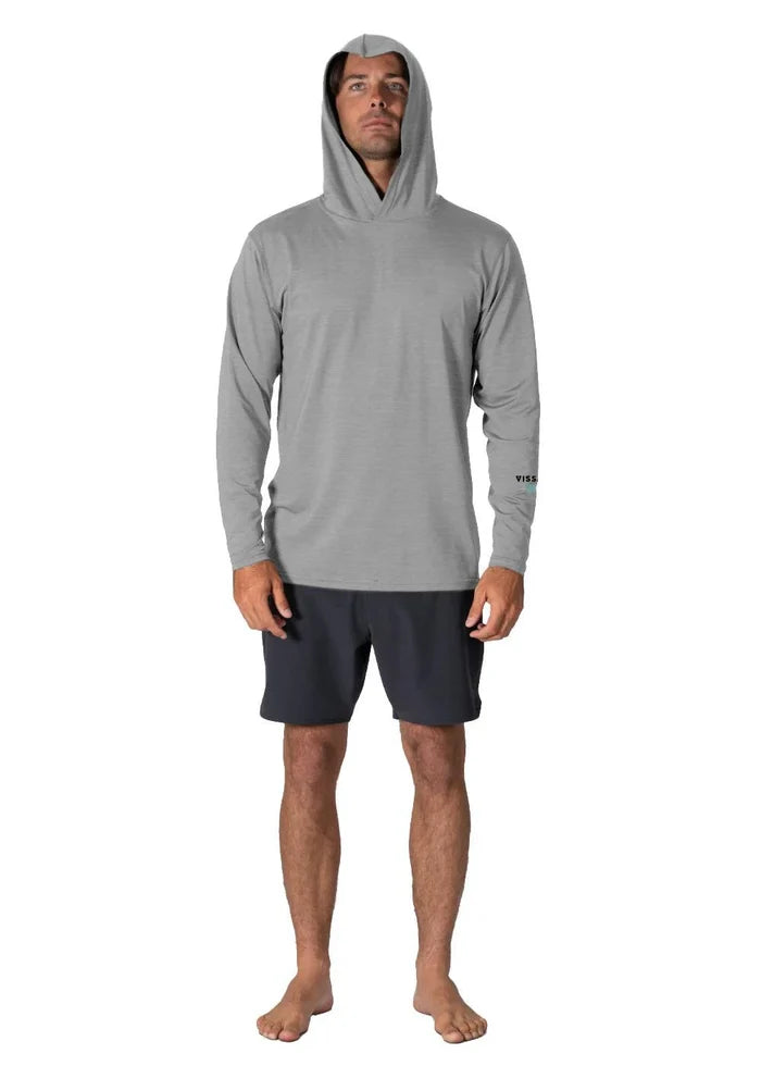 Vissla Twisted Eco Hooded Long Sleeve Shirt front view