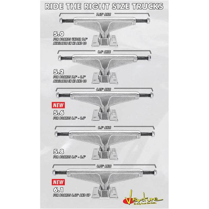 VENTURE ALL POLISHED LO SKATEBOARD TRUCKS