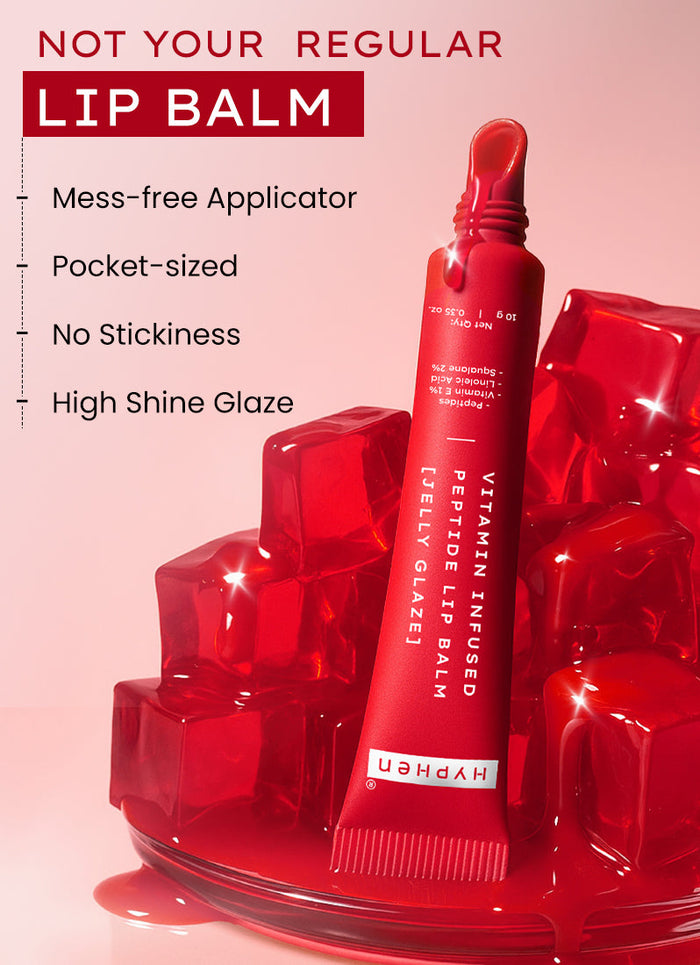 VIP Jelly Glaze Lip Balm, 1% Vit E & Peptides- 10g