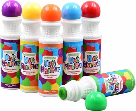 Washable Dot Markers 6 Colors