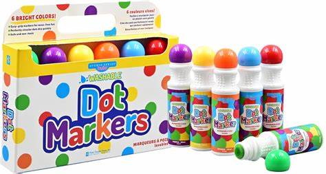 Washable Dot Markers 6 Colors