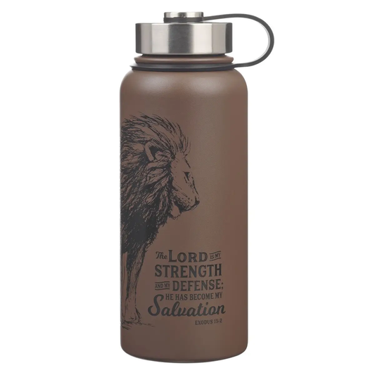 Water Bottle Ss Brown Strength and Defense Ex. 15:2