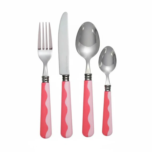 Wave Cutlery Watermelon & Pink
