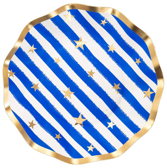 Wavy Salad 8" Plate Patriotic Confetti/8ct