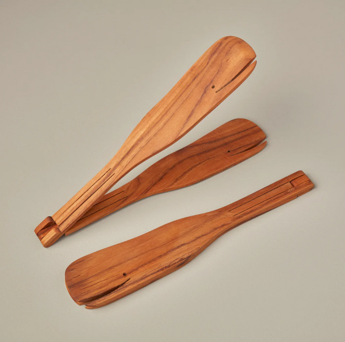 Whale Teak Tongs
