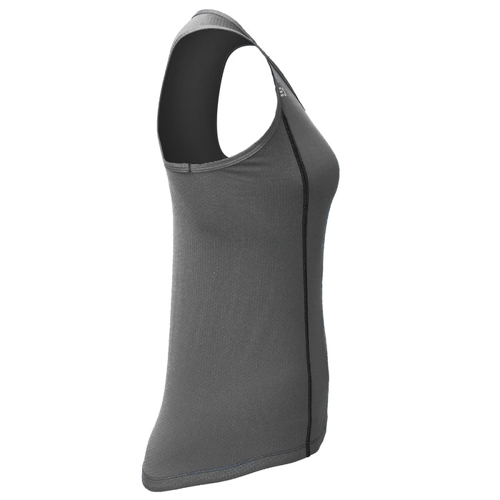Mudgear Women’s Performance Racerback Tank Side (Gray)