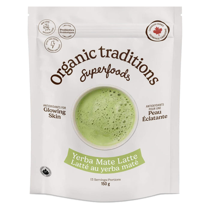 Bag of Organic Traditions Yerba Mate Latte 150g