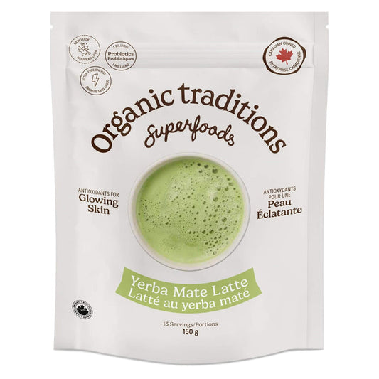 Bag of Organic Traditions Yerba Mate Latte 150g
