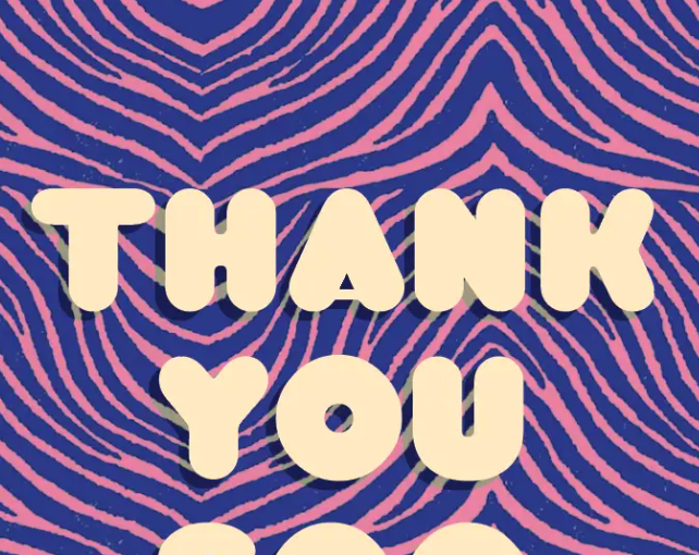 ZEBRA thank you card