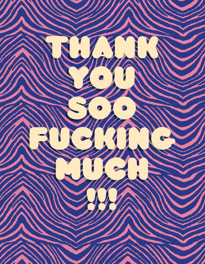 ZEBRA thank you card