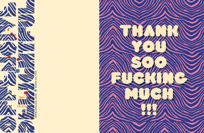 ZEBRA thank you card