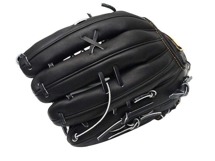ZETT Pro Japan Steerhide 12.75 inch Outfielder Glove - Black #3