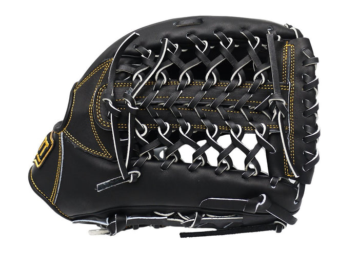 ZETT Pro Japan Steerhide 12.75 inch Outfielder Glove - Black #4