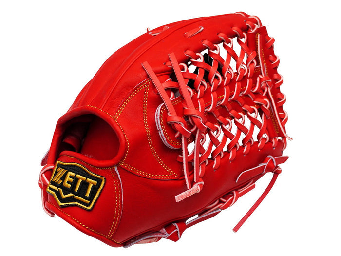 ZETT Pro Japan Steerhide 12.75 inch Outfielder Glove - Red #1