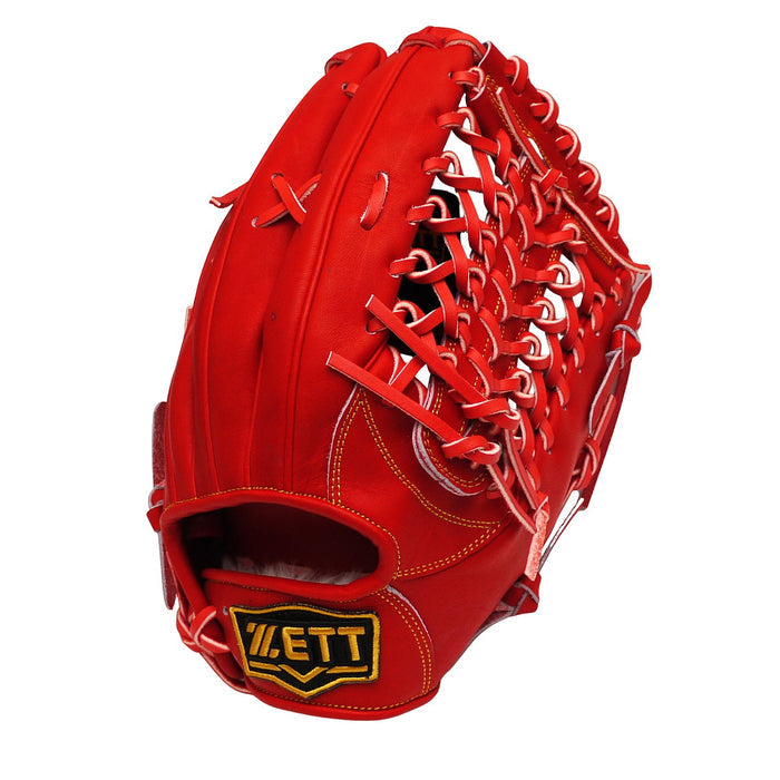 ZETT Pro Japan Steerhide 12.75 inch Outfielder Glove - Red #6
